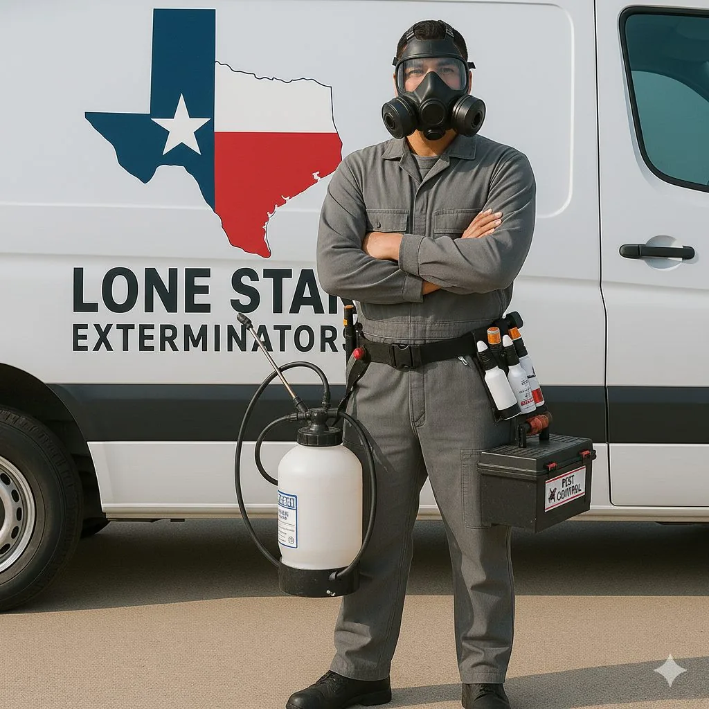 Hector working as a Lone Star exterminator